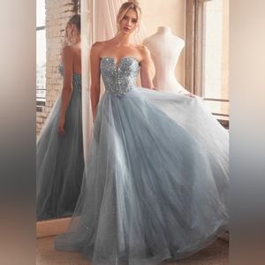 Strapless formal prom dress, party evening gala bridesmaids dresses, blue purple